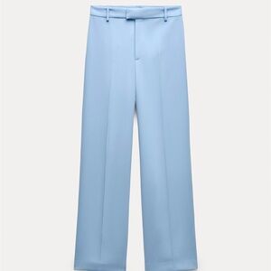 Zara light blue straight leg pants
